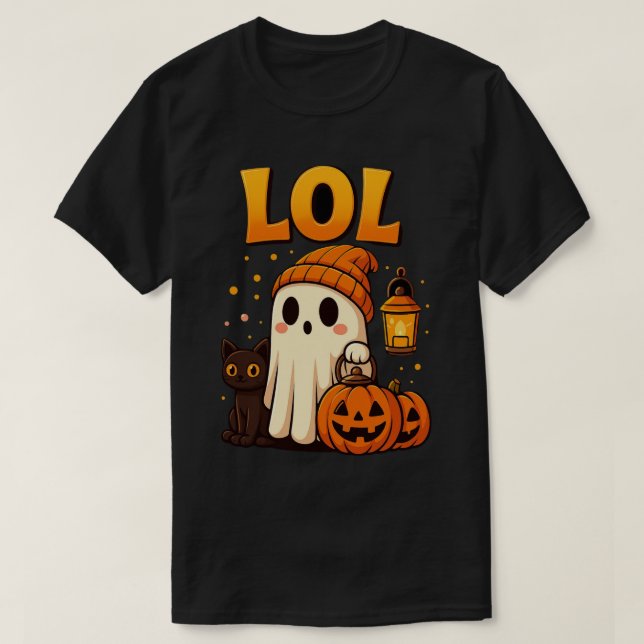 Camiseta LOL Ghost Halloween | Abóbora Assustadora (Frente do Design)