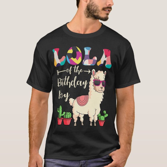 Camiseta Lola Do Celebrado Do Blog Birthday Boy Lama (Frente)