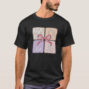 Camiseta Lola Flowers Coquette Arco Bonita Mãe Avó Mulheres