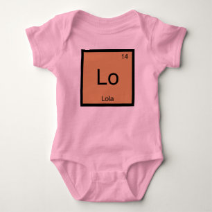 Camiseta Lola Name Chemistry Elemento de Química Mesa Peri