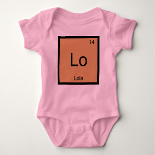 Camiseta Lola Name Chemistry Elemento de Química Mesa Perió