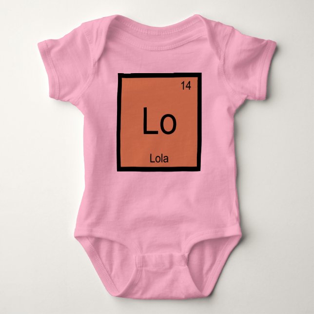 Camiseta Lola Name Chemistry Elemento de Química Mesa Perió (Frente)