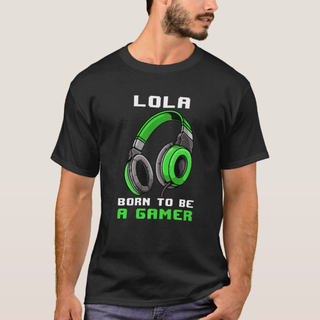 Camiseta Lola Nascer Ser Um Jogador Personalizado (Frente)