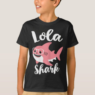 Camiseta Lola Shark Dia de as mães Vovó Engraçado