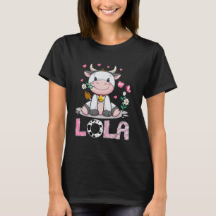 Camiseta Lola Vaca Fofa Mu Mu Fazendeiro Aniversário Famíli
