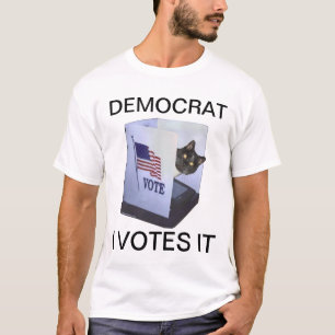 Camiseta LOLCAT Liberal Vota Democrata