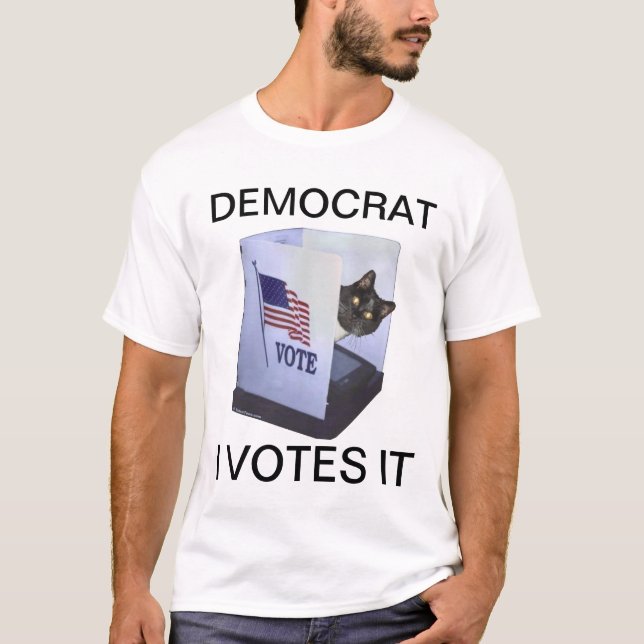 Camiseta LOLCAT Liberal Vota Democrata (Frente)