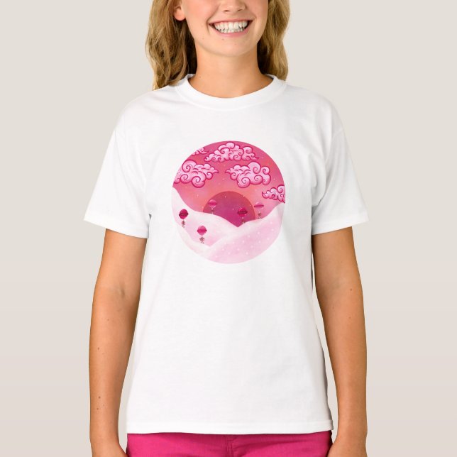 Camiseta Lolipps e nuvens bonito (Frente)