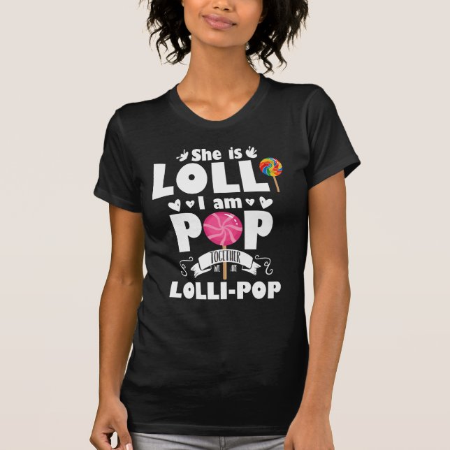 Camiseta Lolli Pop, netos bonitos, avós, doces (Frente)