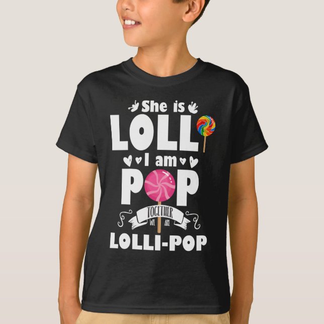 Camiseta Lolli Pop, netos bonitos, avós, doces (Frente)