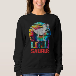Camiseta Lollisaurus Rex Tie Dye Lolli Saurus Família Match