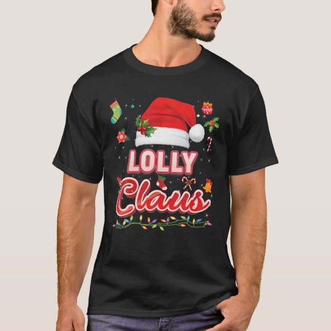 Camiseta Lolly Claus Matando Papais noeis de Natal da Famíl (Frente)