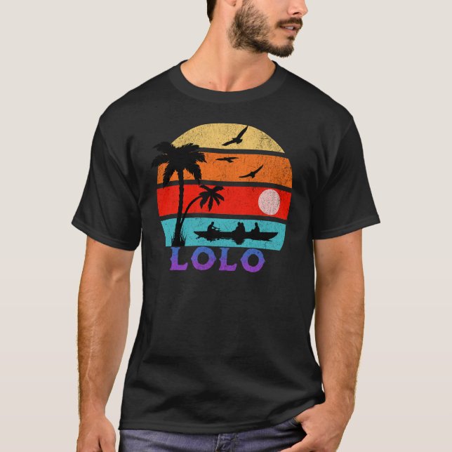 Camiseta Lolo Retro Sunset Ocean Avô (Frente)