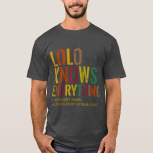 Camiseta Lolo sabe tudo sobre o Dia de os pais do vovô