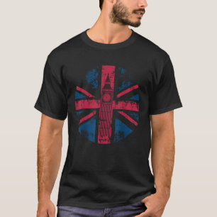 Camiseta London Big Ben Union Jack Vintage Reino Unido Flag