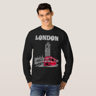 Camiseta London Black Modern England Reino Unido