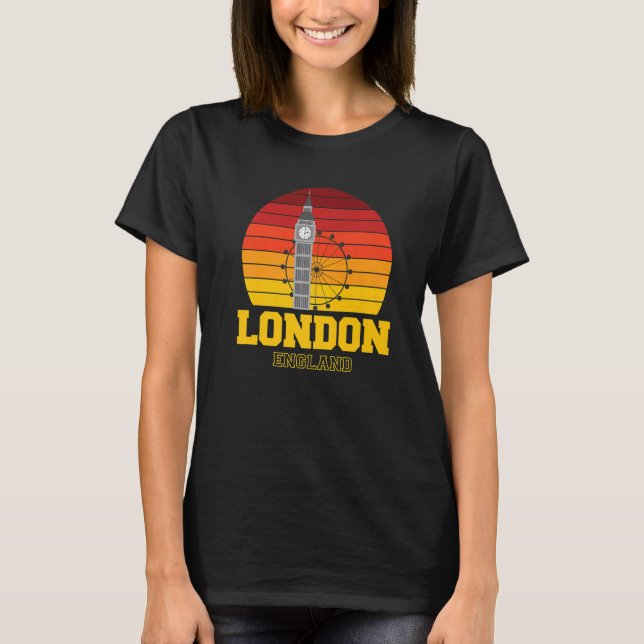 Camiseta London England Big Ben Retro Westminster (Frente)
