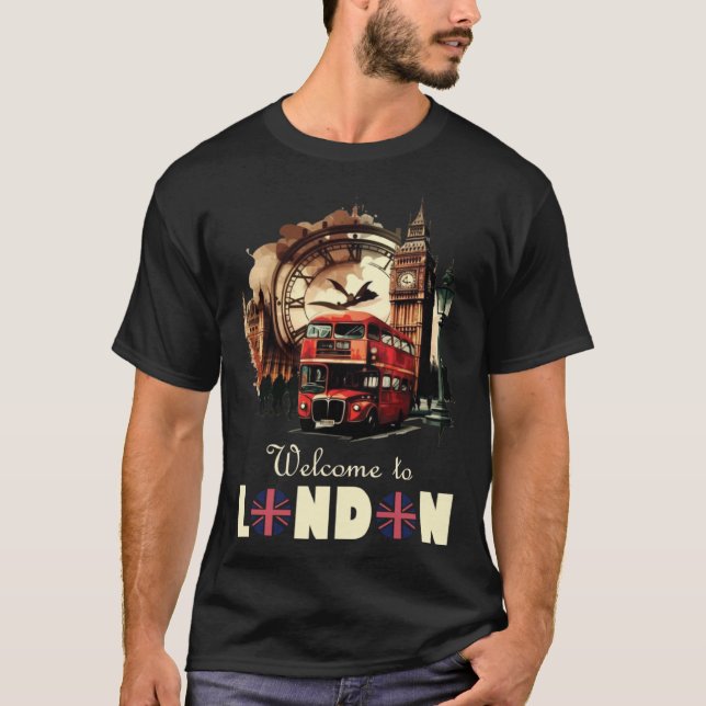 Camiseta London England Souvenir Tourist For Men Women Kids (Frente)