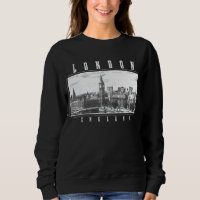 London England Uk Big Ben Skyline Black White Vint