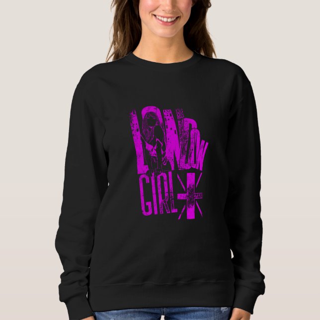Camiseta London Girl United Kingdom Union Jack rosa (Frente)