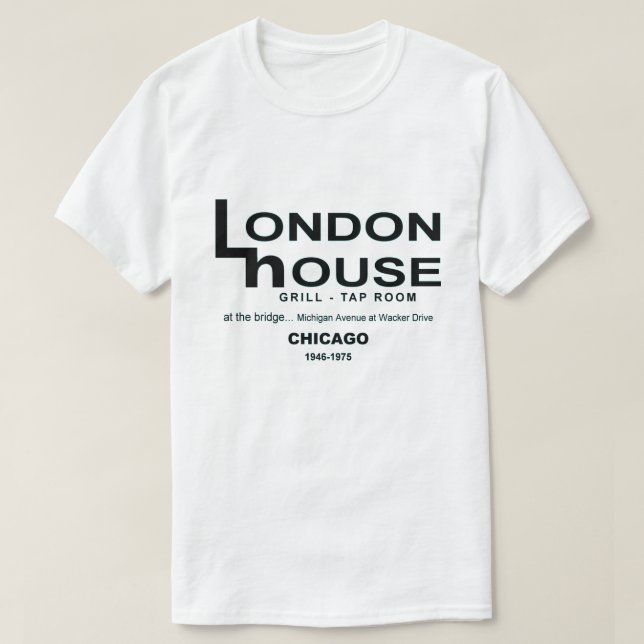 Camiseta London House Restaurant Club, Chicago, IL (Frente do Design)