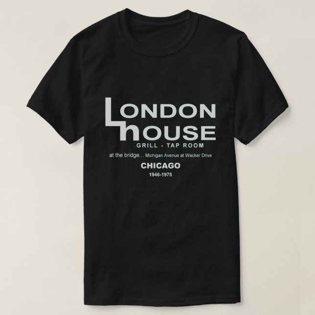 Camiseta London House Restaurant Club, Chicago, IL (Frente do Design)