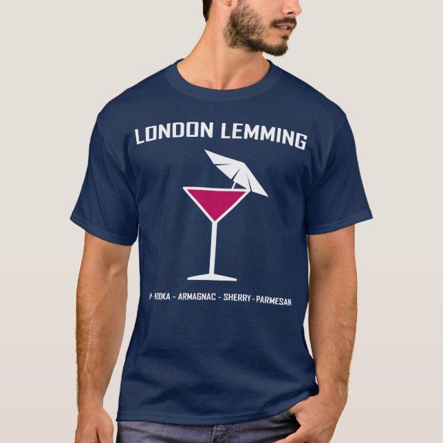 Camiseta London Lemming Cocktail Johnny English Filme (Frente)