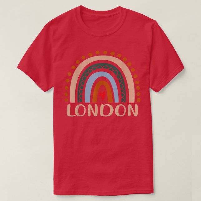 Camiseta London Name Personalize Funny Women Rainbow Londo (Frente do Design)