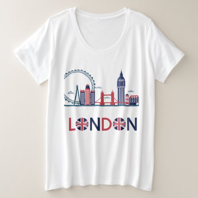 Camiseta London Plus Size (Frente do Design)