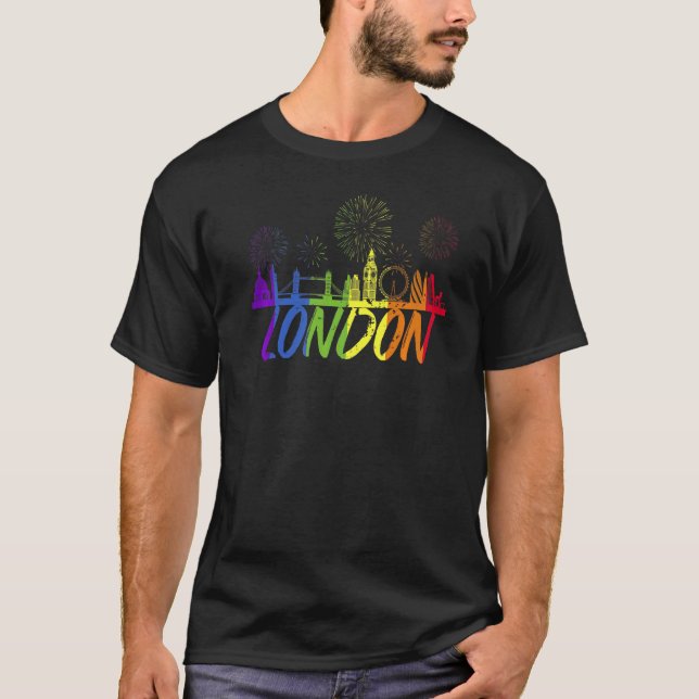 Camiseta London Pride Skyline Pride Parade Londres (Frente)