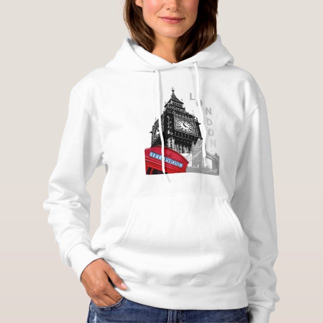Camiseta London Red Telefone big ben pop art (Frente)