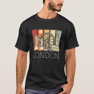 Camiseta London Skyline Da England Tower Bridge Com Doub