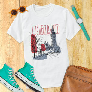 Camiseta London Tower Bridge Sketch Reino Unido Viagem Souv