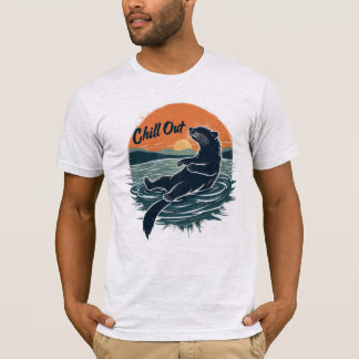 Camiseta Londra Engraçada de Arisco ao Pôr do Sol Vintage