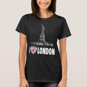 Camiseta Londres - Eu Amo Londres - Eu Coração Londres Engr