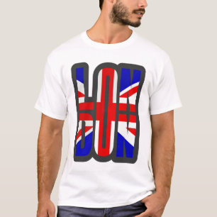 Camiseta Londres Grã-Bretanha Bandeira Vermelho Azul Reino 