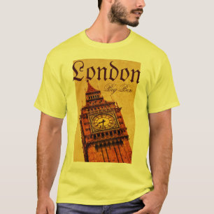 Camiseta Londres, grunge de Big Ben