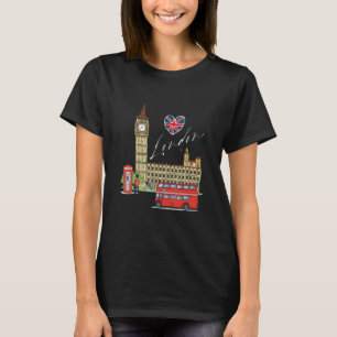 Camiseta Londres Inglaterra Lembrança Retro Viagem Amor Sou