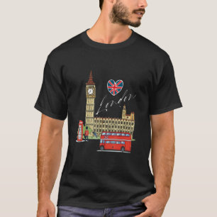 Camiseta Londres Inglaterra Lembrança Vintage Retro Viagem