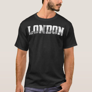 Camiseta Londres Inglaterra Skyline Black & White Vintage L