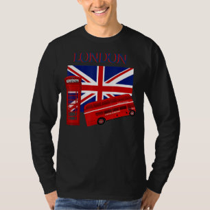 Camiseta Londres Inglaterra União Britânica Jack Flag for W