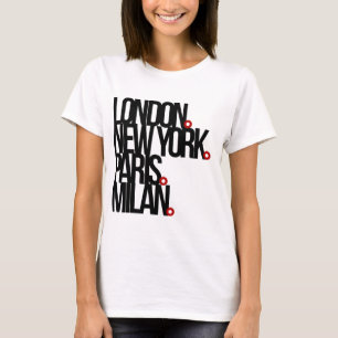 Camiseta Londres New York Paris Milão