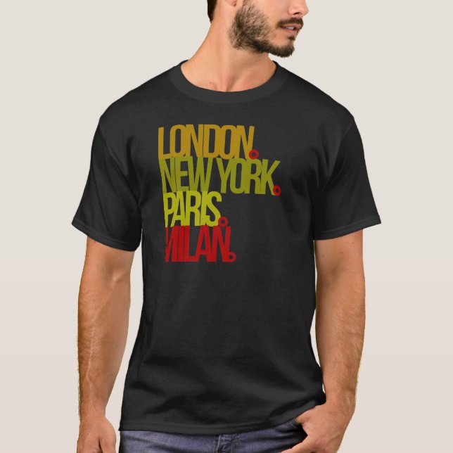 Camiseta Londres NY Paris Milão (Frente)