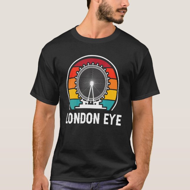 Camiseta Londres, Olhos, Tâmisas Visitantes No Rio Inglater (Frente)