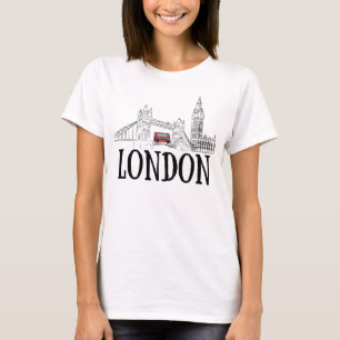 Camiseta Londres Skyline/London Tourist Gift/London Hometow