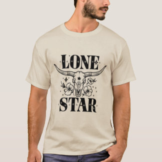 Camiseta Lone Star" Elegante Western Longhorn T Shirt