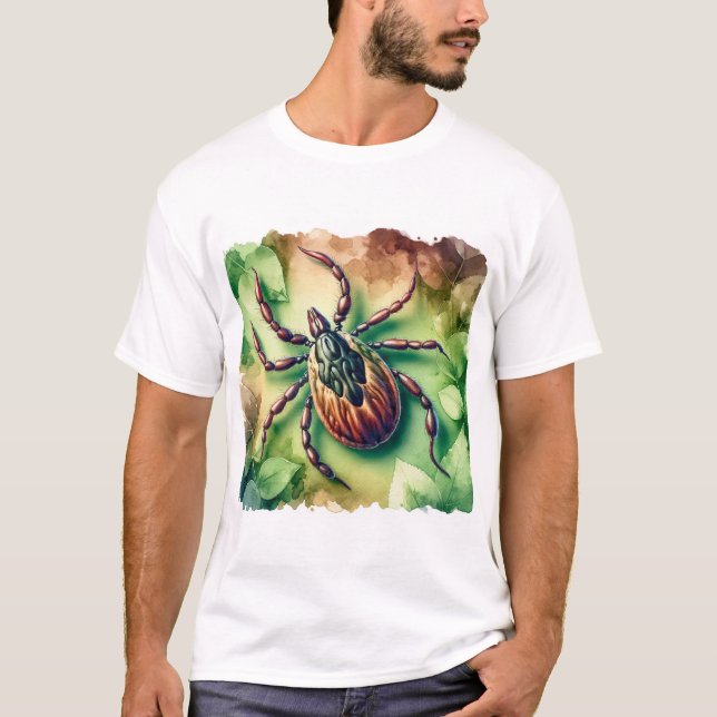 Camiseta Lone Star Tick Painting REF86 - Watercolor (Frente)