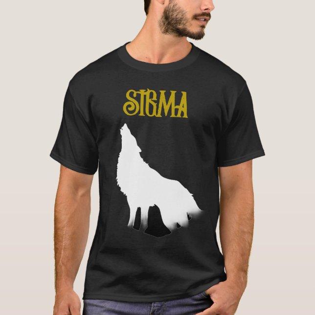 Camiseta Lone Wolf Male Sigma Moderno Minimalista (Frente)