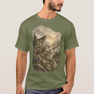 Camiseta Lone Wolf on a ridge