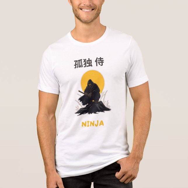 Camiseta Lonely Ninja Samurai Art Design (Frente)